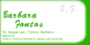 barbara fontos business card